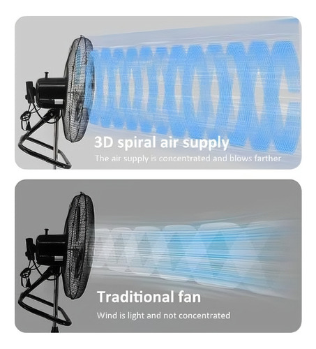 Ventilador 19 Pulgadas Pedestal Piso Pared 3 En 1 Aspas Metálica 3 Velocidades Movimiento Oscilatorio Potencia De 55w Ventilador 3 En 1 Amoloria H500/n, 45cm De Diámetro 127v