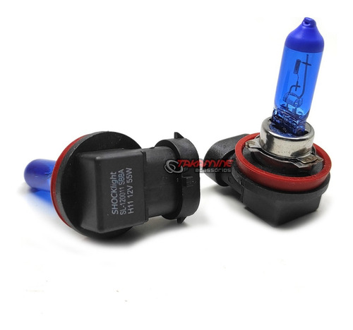 Imagem 7 de 8 de Kit Lâmpadas Super Branca H7 E H11 Shocklight 55w 8500k 12v