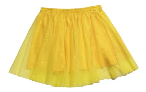 Saia amarela de best sale tule