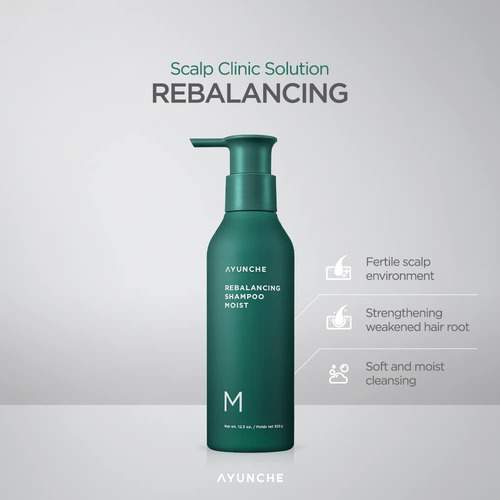 Ayunche Rebalancing Shampoo Úmido 11,8 Onças [para Couro Cab