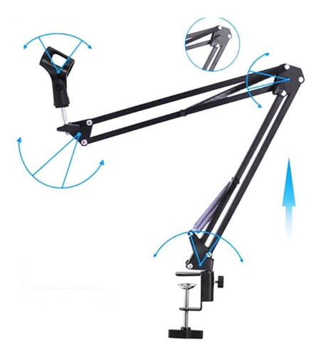 Imagen 3 de 5 de Brazo Soporte Para Microfono Ajustable Mesa/escritorio