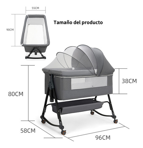Cunas Ybb Para Bebés Plegable Multifuncional Con Colchón