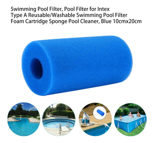 4 Filtros De Piscina De Espuma Reutilizables/lavables Tipo A