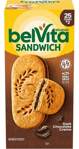 Belvita Breakfast Biscuits De Chocolate Oscuro 1250 g Pack X 25