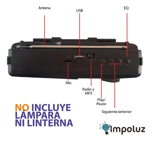 Radio Am Fm Recargable Multibandas Con Celda Solar Bluetooth