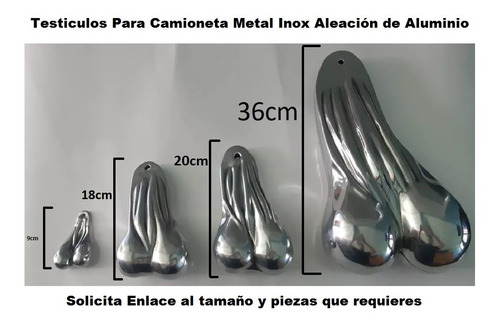 1 Testiculos 36cm + 1 De 4cm Aleación Aluminio Pulido Traile