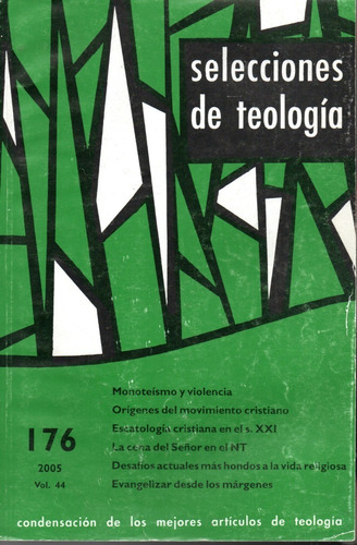 Revista Selecciones Teología Pannenberg Theissen Vigil 176