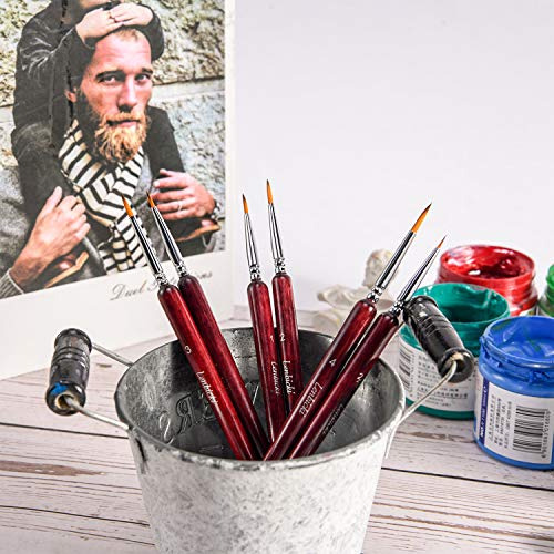 Pincel De Pintura Para Detalles, Kit De 6 Pinceles De Pintur