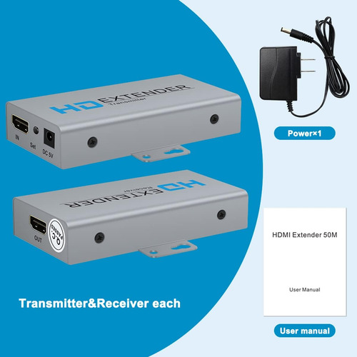 Extensor Hdmi Sobre Red Kit Ethernet Ip Cable Cat5e Cat6 108