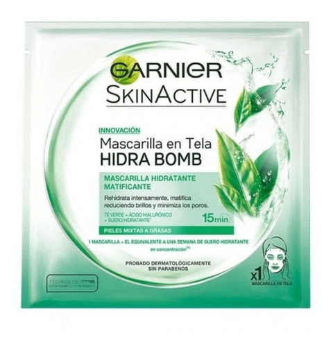 Mascarilla Facial Hidra Bomb Te Verde X 32gr Loreal Garnier