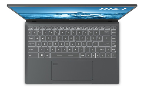 Imagen 4 de 5 de Notebook MSI Prestige 14 Evo carbon gray 14", Intel Core i7 1280P 32GB de RAM 1 TB SSD, Intel Iris Xe Graphics G7 96EUs 1920x1080px Windows 11 Home