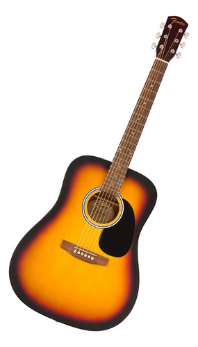 Guitarra Acústica Fender Fa-25 Dreadnought Sunburst Rayos De Sol Ambidiestro Material Del Diapasón