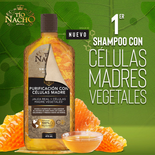 Tio Nacho Shampoo Células Madre Vegetales 415 Ml