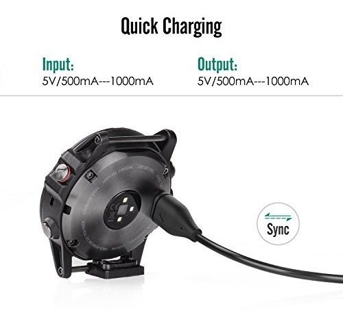 Cable De Carga De Reemplazo Compatible Con Garmin Fenix 55s