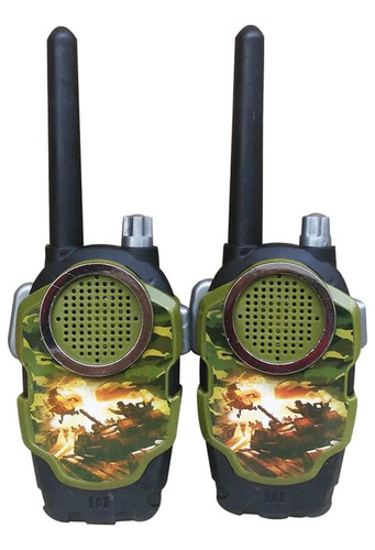 Walkie Talkie Radio De Juguete A Pila Camuflados Para Niños Color Multicolor