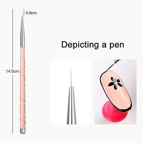 Set 3 Pinceles Liners Para Nail Art Deco Uñas
