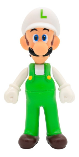 Figura Mario Bros Original - Luigi De Fuego 14cm - Detallada