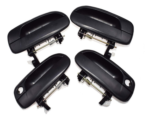 4 Manijas De Puerta Exteriores Negras Para Dodge Verna 2004-