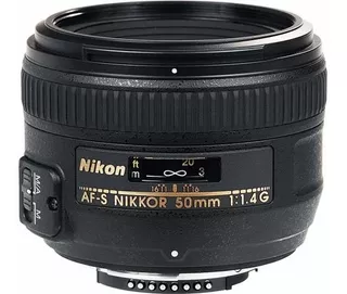 Lente Nikon Af-s Nikkor 50mm F/1.4g + Parasol + Bolso.