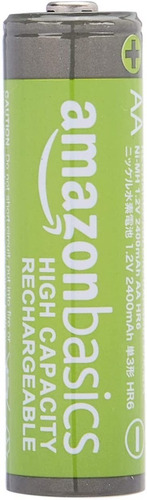 Imagen 2 de 3 de Pilas Recargables Amazon Basics Aa Ni-mh 2400mah Pack X4u