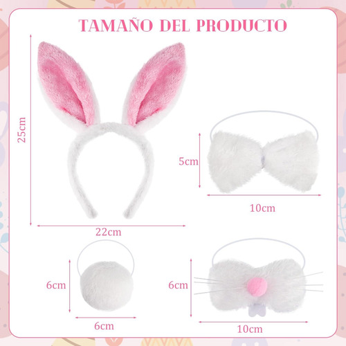 Set De Accesorios Para El Pelo Con Orejas De Conejo,contiene