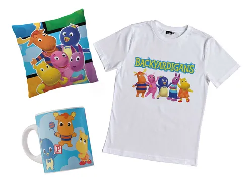 Remera Backyardigans Pablo Tasha Combo Con Taza Almohada