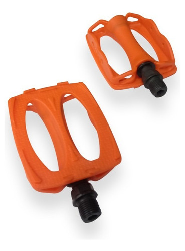 Pedales Fixied/mtb De Resina H 9/16 Naranja