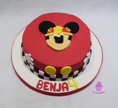 Torta Mickey Sobre Ruedas - Tematica Para Mesa Dulce