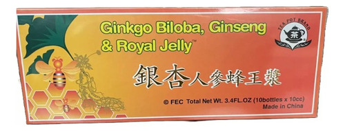 Ginkgo Biloba, Ginseng & Royal Jelly 10 Ampolletas/ 10ml