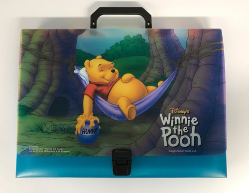 Carpeta Plástica Tipo Maletín, Infantil, Winnie The Pooh