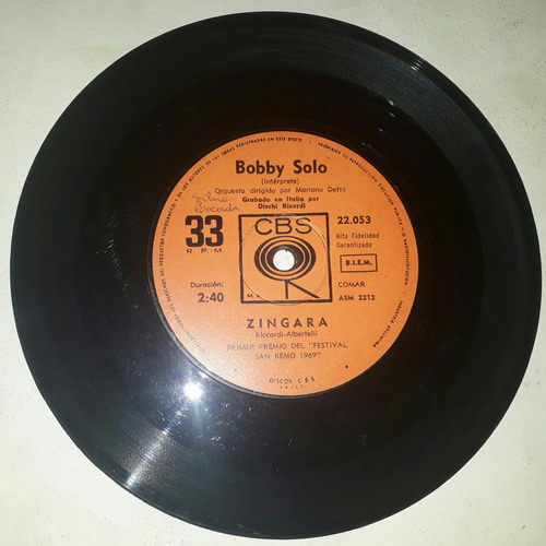 8024 Disco De Vinilo Simple Bobby Solo
