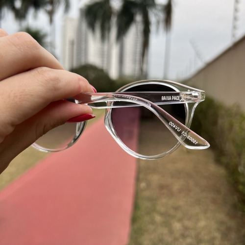 Óculos Baixa Pace Fusion Transparente Com Preto Degradê