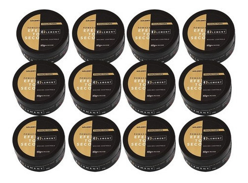 Pacote de Pomada Matte Element Da Alfa Look's 12 Unidades