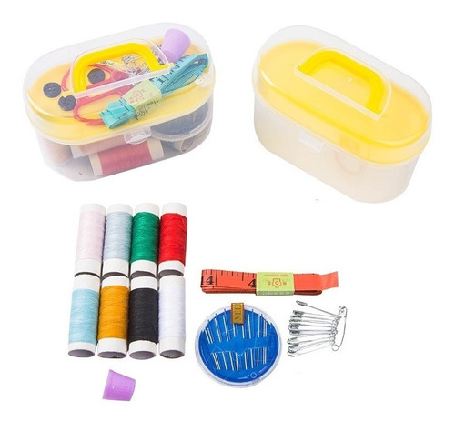 Set Costura Organizador Estuche Neceser Hilo Aguja Piquetera