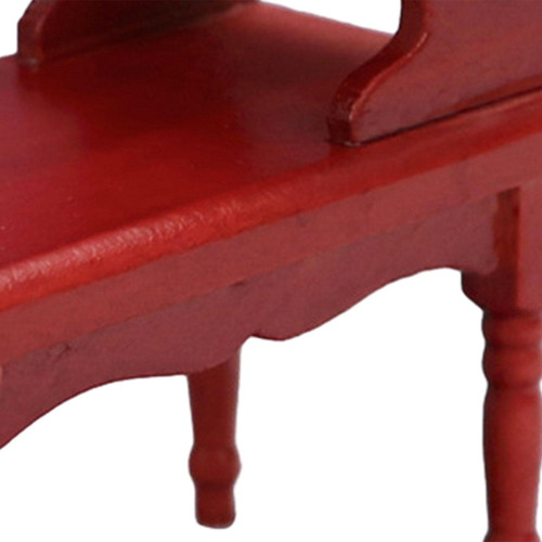 Fa Mesa De Té De Doble Capa Para Casa De Muñecas A Rojo