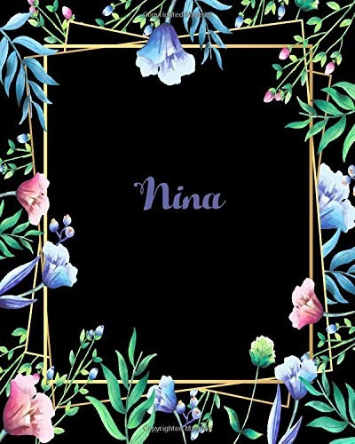 Nina 110 Pages 8x10 Inches Flower Frame Design Journal With 