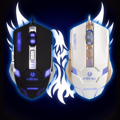 Mouse Gamer Fenix Led Azul De Alta Sensibilidad Dpi 