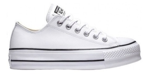 converse all star plataforma cuero