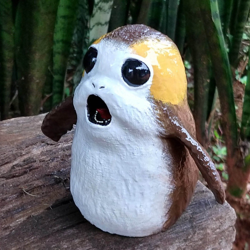 Boneco Porg Gritando 6cm - Starwars - Os Últimos Jedi