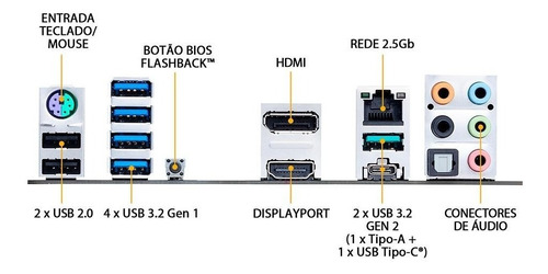 Imagem 3 de 10 de Placa Mãe Asus Tuf Gaming B550m-plus, Chipset B550, Amd Am4