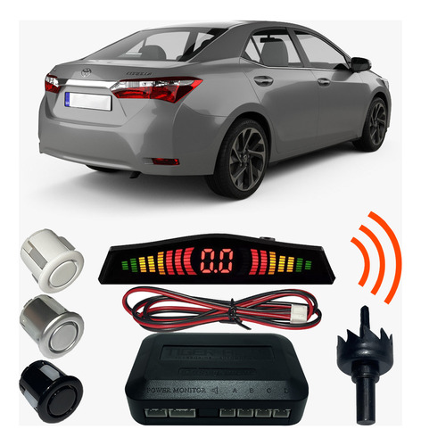 Sensor Estacionamento Ré Corolla Com Display 4 Pontos