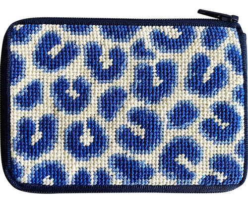 Monedero Diseño Leopardo Azul Marino