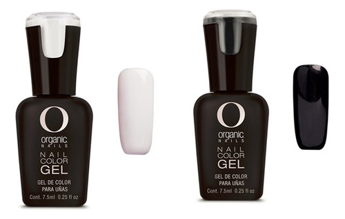 Color Gel Sailor White & Imperial Black Organic Nails 7.5 Ml