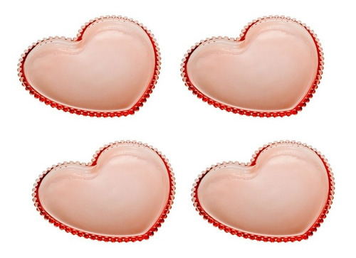 Plato de cristal rosa Wolff Pearl