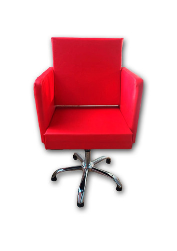Imagen 3 de 6 de Sillon De Corte Peluqueria Barberia Base Cromada Kit X 3