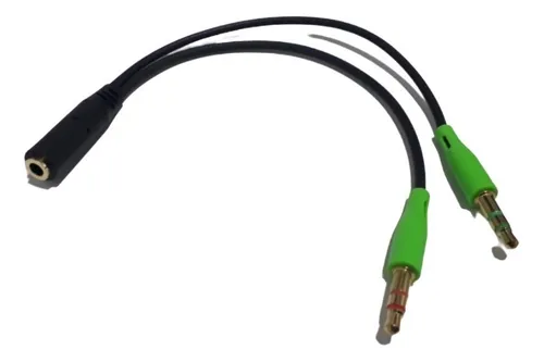 Cable Adaptador Convertidor Plug 3.5 Audio Y Microfono 1 A 2