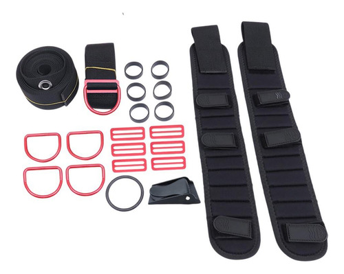 Conjunto De Arnés Dir Con Placa Trasera Para Buceo, Rojo
