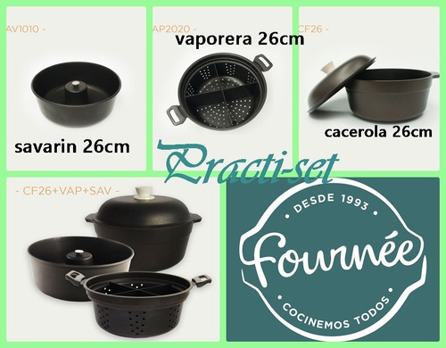 Set Cacerola +vaporera+savarin De 26cm Fournee