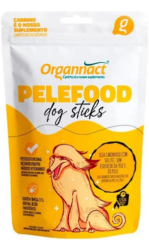 Petisco Cães Pelefood Dog Sticks 160g Organnact