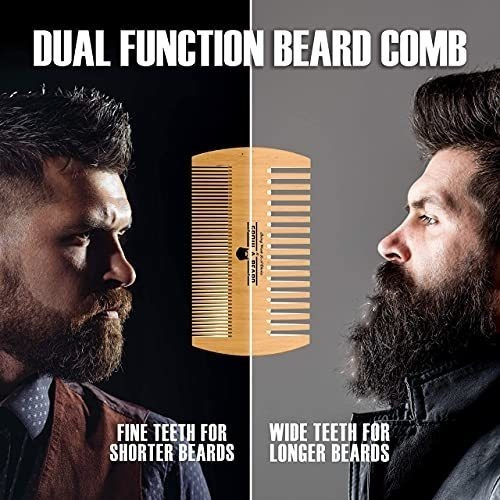 Cepillo Y Peine Con Tijeras Para Barba Bambú De Uso Personal